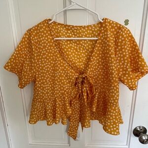 Yellow floral Women's Top